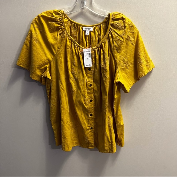 Mustard short sleeves shirt - Picture 1 of 4